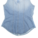 INTERNATIONAL IMAGE TRENDS Womens Denim Waistcoat Blue M