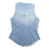 INTERNATIONAL IMAGE TRENDS Womens Denim Waistcoat Blue M