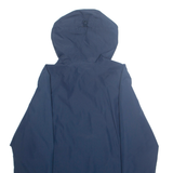 JACK WOLFSKIN Mesh Lined Womens Rain Jacket Blue Hooded M