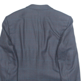 CANDA Mens Blazer Jacket Blue Houndstooth L