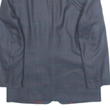 CANDA Mens Blazer Jacket Blue Houndstooth L