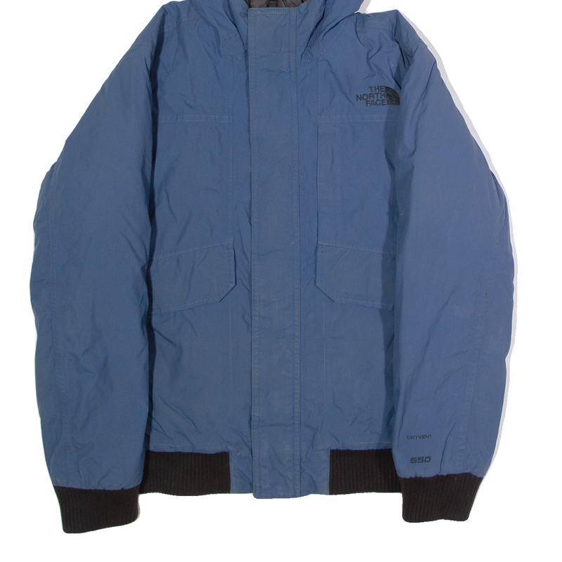 THE NORTH FACE 550 Boys Parka Jacket Blue Nylon Hooded L