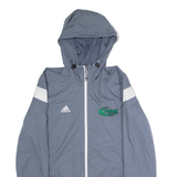 ADIDAS Summit Track And Field Mens Rain Jacket Grey Hooded M
