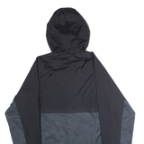 ADIDAS Eugene Timbers Mens Rain Jacket Black USA Hooded Colourblock S