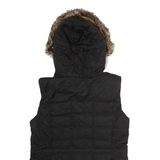THE NORTH FACE Womens Puffer Gilet Black Hooded S