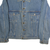 EDDIE BAUER Mens Denim Jacket Blue 90s 2XL
