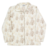 TRADITIONS Tree Design Womens Fleece Jacket White M