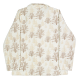 TRADITIONS Tree Design Womens Fleece Jacket White M