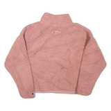 CHAMPION Womens Fleece Pink 1/4 Zip S
