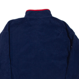 CHAMPION Mens Fleece Blue Button Neck L