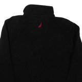 NAUTICA Mens Fleece Black 1/4 Zip S