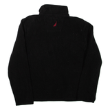 NAUTICA Mens Fleece Black 1/4 Zip S