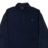 STARTER Mens Jumper Blue 1/4 Zip L