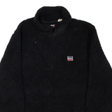 LEVI'S Womens Fleece Black 1/4 Zip XL