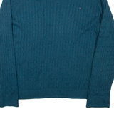 TOMMY HILFIGER Womens Jumper Blue Cable Knit 2XL