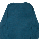 TOMMY HILFIGER Womens Jumper Blue Cable Knit 2XL