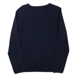 TOMMY HILFIGER Mens Jumper Blue V-Neck Tight Knit L