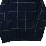 NAUTICA Mens Patterned Jumper Blue 1/4 Zip Tight Knit XL