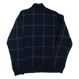 NAUTICA Mens Patterned Jumper Blue 1/4 Zip Tight Knit XL