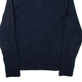 NAUTICA Mens Jumper Blue 1/4 Zip Tight Knit M