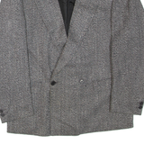Mens Blazer Jacket Grey Wool L