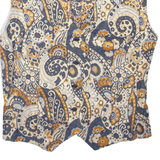 Womens Waistcoat Blue Crazy Pattern M