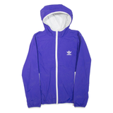 ADIDAS Womens Rain Jacket Purple Hooded UK 16