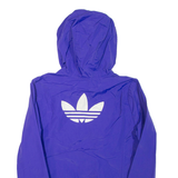 ADIDAS Womens Rain Jacket Purple Hooded UK 16