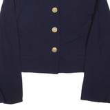 AVANT GARDE Womens Blazer Jacket Blue Viscose L
