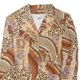 ALLUMETTE COLLECTION Womens Blazer Jacket Brown Crazy Pattern M
