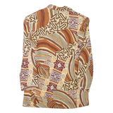 ALLUMETTE COLLECTION Womens Blazer Jacket Brown Crazy Pattern M