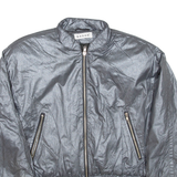 BAZAR Cropped Womens Bomber Jacket Grey Wool XS