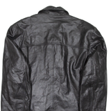H.K.A Mens Jacket Black Leather L