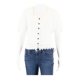 ROSE BLUSEN Womens Cropped Shirt White S