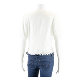 ROSE BLUSEN Womens Cropped Shirt White S