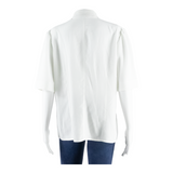 DEVERNOIS Womens Blouse Shirt White Collared M