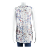 MARC O'POLO Womens Printed Vest White Strapless Viscose Crazy Pattern S