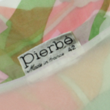 PIERBE Womens Vests Shirt Green V-Neck Sleeveless Floral S