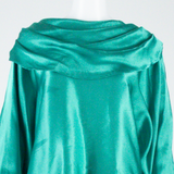 Wrap Womens Blouse Green Long Sleeve L