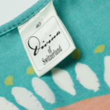 DIVINA Womens Vest Blue Sleeveless Viscose Crazy Pattern M