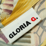 GLORIA G Womens Shirt Yellow Collared Crazy Pattern UK 16