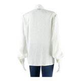 SMODELL Womens Blouse White Long Sleeve UK 10