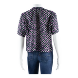 Womens Printed Blouse Purple Floral M