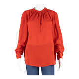 H&M Womens Blouse Red Long Sleeve L