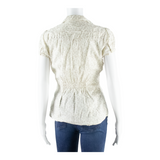 LEVI'S Womens Printed Blouse Beige V-Neck Floral S