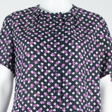 Womens Printed Blouse Purple Floral M