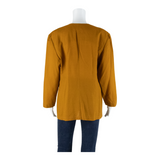 Womens Blouse Yellow 3/4 Sleeve M