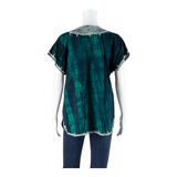 Womens Top Green V-Neck M