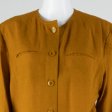 Womens Blouse Yellow 3/4 Sleeve M