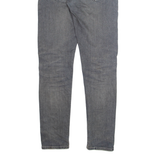 LEVI'S 512 BIG E Jeans Mens Grey Slim Tapered Stone Wash W28 L32